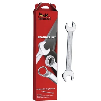TENG DOUBLE OPEN END SPANNER SET, 11PCE, METRIC