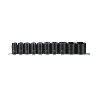 TENG 10PCE 1/2" DR. STD. IMPACT SOCKET RAIL SET 10-24MM