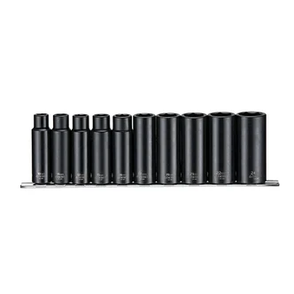 TENG 10PCE 1/2" DR. DEEP IMPACT SOCKET RAIL SET 10-24MM