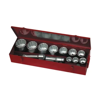 TENG 15PCE 1" DR. MM REG. SOCKET SET 12PNT