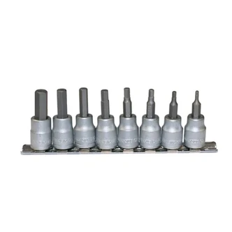 TENG 8PCE 3/8" DR. AF HEX BIT SOCKET SET 3/32-3/8"