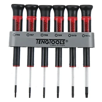 TENG 6PCE MD MINI TX SCREWDRIVER SET W/ HOLDER
