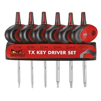 TENG 6PCE MD MINI TX T-HANDLE SCREWDRIVER SET W/HOLDER