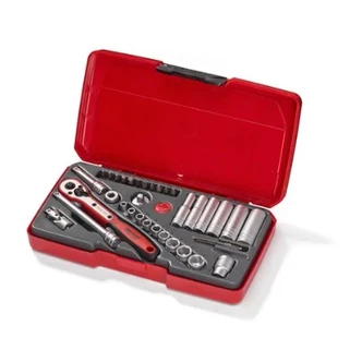 TENG 36PCE 1/4" DR. METRIC REG/DEEP SOCKET SET