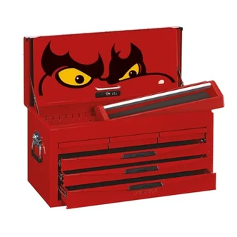 TENG 183PCE 26" 6 DRAWER CHEST TOOL KIT, METRIC, EVA TRAYS, RED