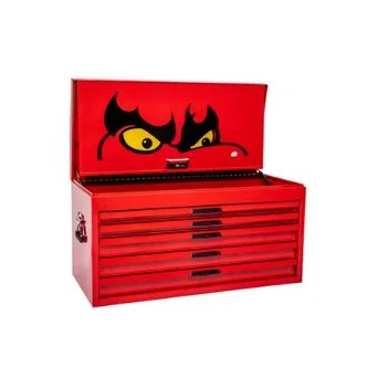 TENG 37" PRO TOP BOX, 5 DRAWERS, RED