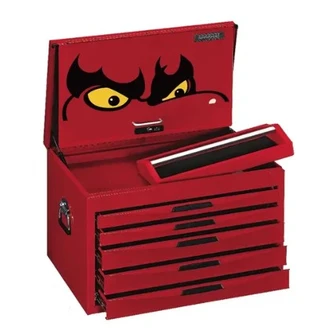 TENG 26" PRO FULL DEPTH TOP BOX, 5 DRAWERS, RED