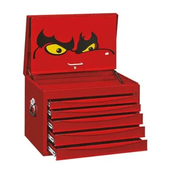TENG 26" STD FULL DEPTH TOP BOX, 5 DRAWERS, RED