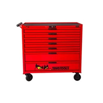 TENG 631PCE 37" 7 DRAWER ROLL CABINET TOOL KIT, METRIC, EVA TRAYS, RED