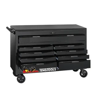 TENG 272PCE 53" 9 DRAWER ROLL CABINET TOOL KIT, METRIC & IMPERIAL, EVA TRAYS, BLACK