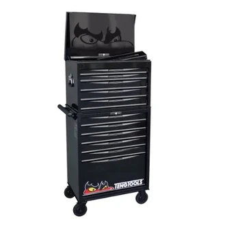 TENG 365PCE 26" 12 DRAWER STACK TOOL KIT, METRIC & IMPERIAL, EVA TRAYS, BLACK