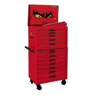 TENG 493PCE 26" 12 DRAWER STACK TOOL KIT, METRIC & IMPERIAL, EVA TRAYS, RED