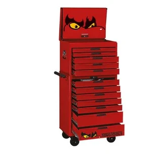 TENG 530PCE 26" 12 DRAWER STACK TOOL KIT, METRIC & IMPERIAL, EVA TRAYS, RED