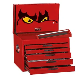 TENG 280PCE 26" 5 DRAWER CHEST TOOL KIT, METRIC, EVA TRAYS, RED