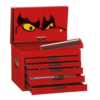 TENG 277PCE 26" 5 DRAWER CHEST TOOL KIT, METRIC, EVA TRAYS, RED