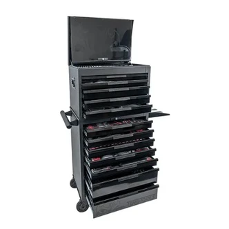TENG 741PCE 26"12 DRAWER STACK TOOL KIT, METRIC & IMPERIAL, EVA TRAYS, BLACK