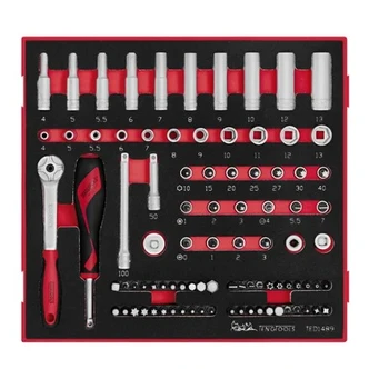 TENG 89PCE 1/4" DR. SOCKET & ACC SET 4-13MM - TED-TRAY