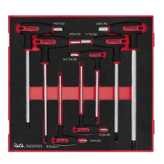 TENG 7PCE T-HANDLE HEX SET 2.5-8MM - TED-TRAY