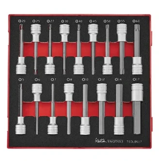 TENG 17PCE 1/2" LONG HEX & TX BIT SOCKET SET EVA2