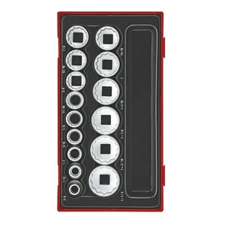 TENG 15PCE 1/2" DR. AF SOCKET SET - TC-TRAY