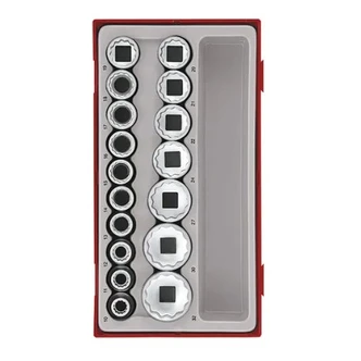 TENG 17PCE 1/2" DR. SOCKET SET 10-32MM - TC-TRAY