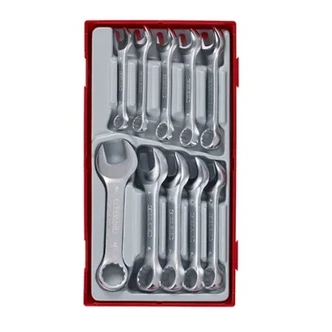 TENG 10PCE STUBBY COMBINATION SPANNER SET 10-19MM - TC-TRAY