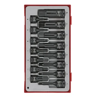TENG 15PCE 3/8" &1/2" DR. MM HEX SOCKET SET - TC-TRAY