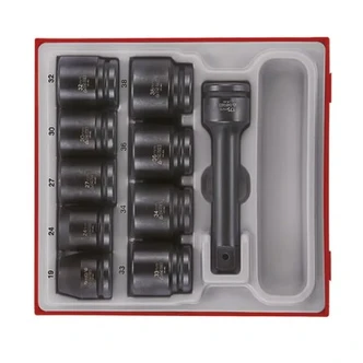 TENG 16PCE 3/4" DR. IMP SOCKET SET - TTD-TRAY 19MM-38MM