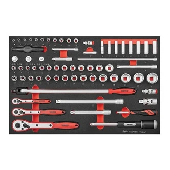TENG 67PCE 1/4,3/8" & 1/2" DR. METRIC SOCKET & ACC SET (EVA)