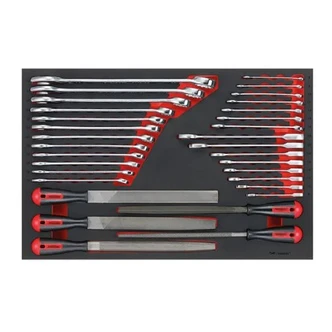 TENG 32PCE ROE SPANNER (STD & RAT) & FILE SET (EVA)