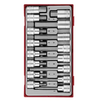 TENG 16PCE 1/2" DR. HEX BIT SOCKET SET - TC-TRAY