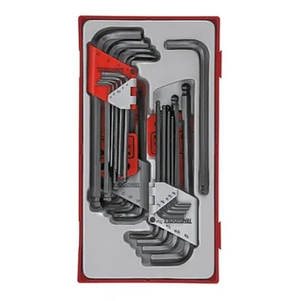 TENG 28PCE MM/AF HEX & TX BALL-END KEY SET - TC-TRAY