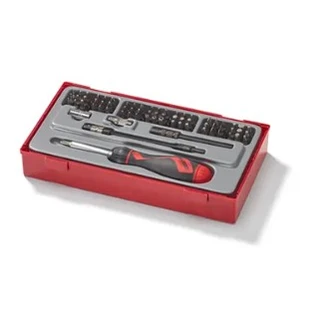 TENG 74PCE MD RATCHET SCREWDRIVER BITS SET - TC-TRAY