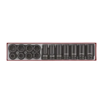 TENG 15PCE 3/4" DR. IMPACT REG & DEEP SOCKET SET - TTX-TRAY