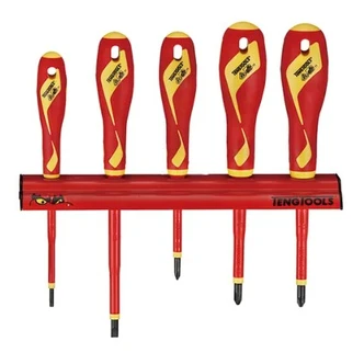 TENG 5PCE 1000V VDE SCREWDRIVER SET W/ WALL RACK