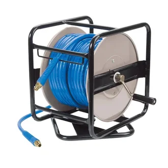 ITM MANUAL AIR HOSE REEL, 8MM X 30M PVC AIR HOSE WITH 1/4" BSP MALE FITTINGS