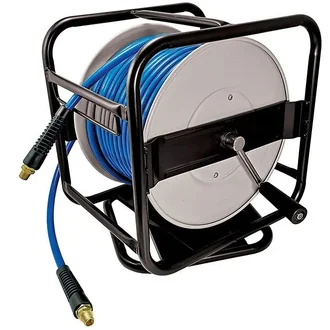 ITM MANUAL AIR HOSE REEL, 8MM X 40M PVC AIR HOSE WITH 1/4" BSP MALE FITTINGS