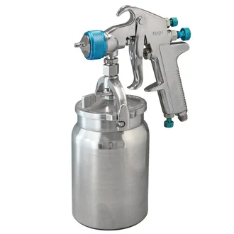 ITM AIR SPRAY GUN SUCTION FEED, PROFESSIONAL, 1.4MM & 2.0MM NOZZLES, 1000ML ALUMINIUM POT