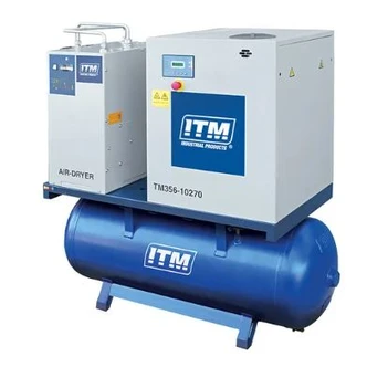 ITM AIR COMPRESSOR ROTARY SCREW WITH REFRIGERATED DRYER, 3 PHASE, 10HP, 270LTR, FAD 1080