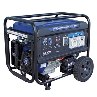 ITM 8.1KVA GENERATOR PETROL CONSTRUCTION, 6500 WATT PEAK ELECTRIC START W/REMOTE