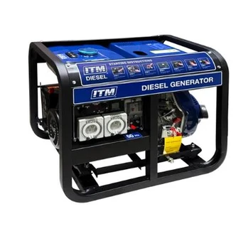 ITM DIESEL GENERATOR OPEN FRAME 6500W PEAK ELECTRIC START