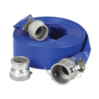 WATER TRANSFER HOSE LAY FLAT 76MM X 20MTR WITH CAM LOCK FITTINGS