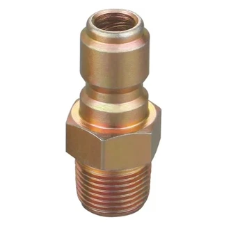 QUICK CONNECT 3/8" BSP PLUG TO 3/8" MALE THREAD, TO SUIT PRESSURE WASHER
