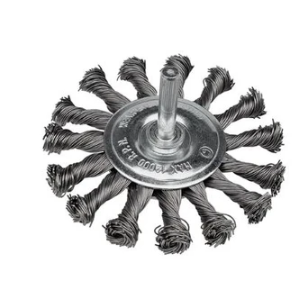 ITM TWIST KNOT WHEEL BRUSH STEEL 75MM, 1/4" ROUND SHANK