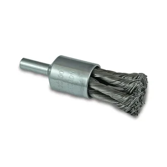 ITM TWIST KNOT END BRUSH STAINLESS STEEL 25MM, 1/4" ROUND SHANK