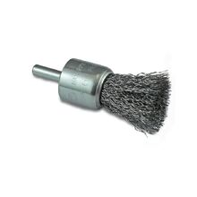ITM CRIMP WIRE END BRUSH STAINLESS STEEL HIGH SPEED 25MM, 1/4" ROUND SHANK