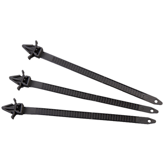 Raptor Black Push Mount Cable Ties 150 x 8mm (Pack of 20)
