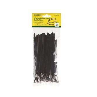 TRIDON BLACK COATED CABLE TIE SS