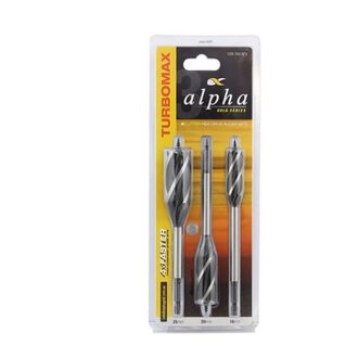 3 PCE 4 Cutter Auger Bit Set 16, 20, 25mm 4MAX