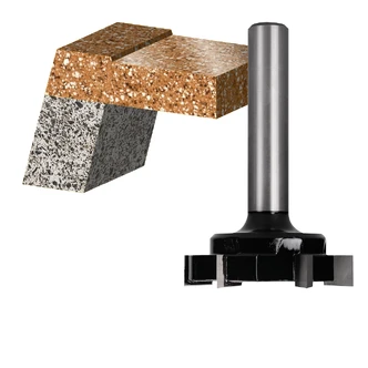 SOLID SURFACE BIT TRIM BIT TCT, 6 FLT 1/2 SHK